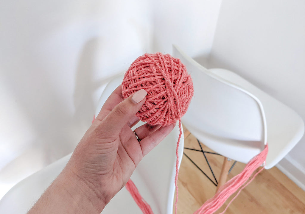 How to wind a hank of yarn into a ball